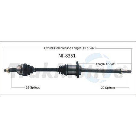 SURTRACK AXLE Cv Axle Shaft, Ni-8351 NI-8351